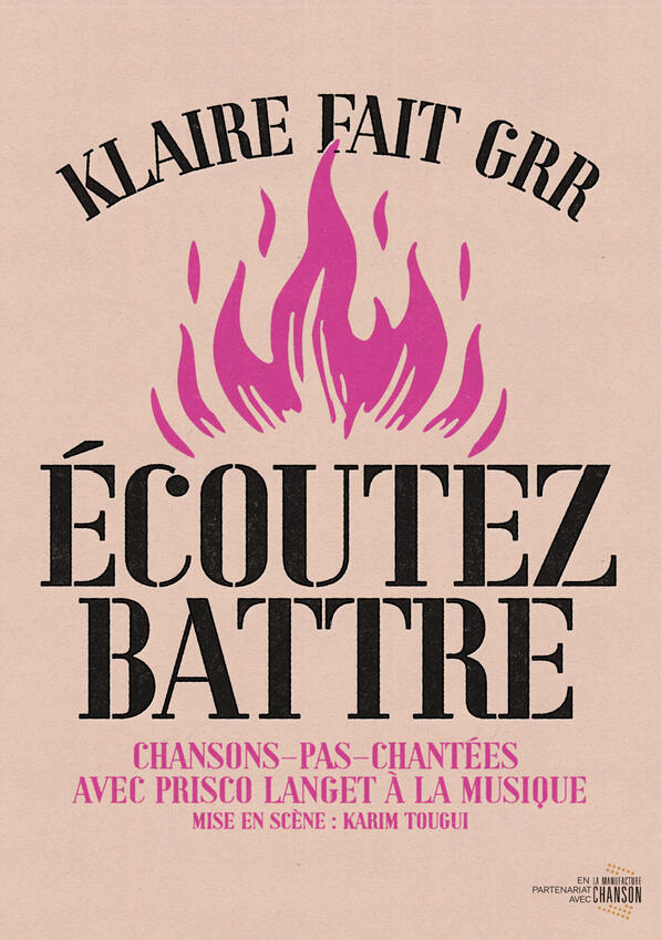 Affiche : Laurent Sciamma Ecoutez Battre - Klaire fait Grr - mini affiche